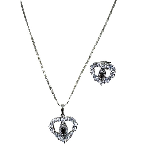 Virgen of Guadalupe silver set 18k laminated gold - Picture 3 of 4